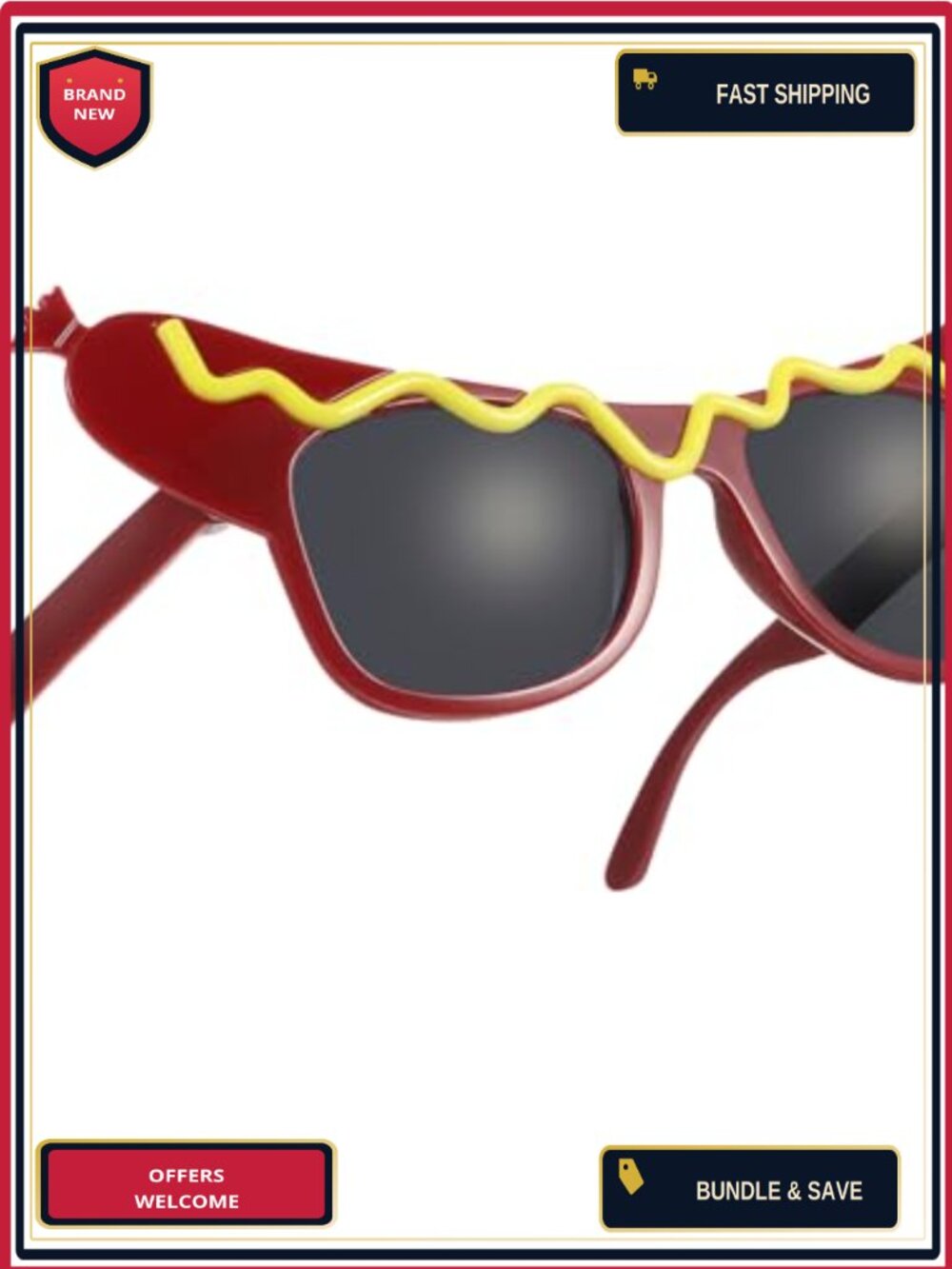 Novelty Hot Dog Sunglasses Funny Costume Party Adult Halloween